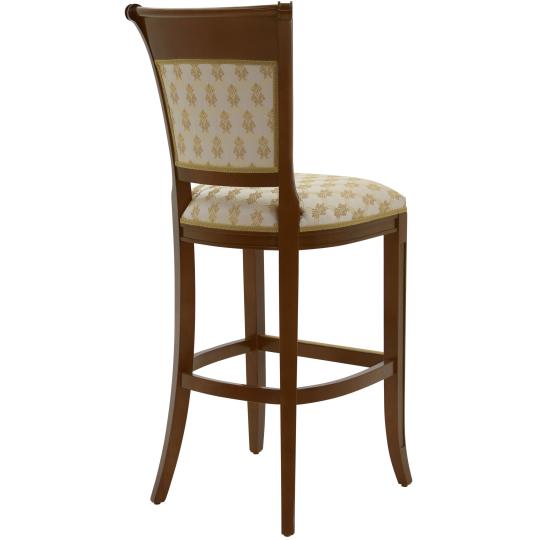 barova stolicka elegantny tapacirovany nabytok hnedy buk luxus vila bar pohodlny tapacirovany restauracia obyvacka kuchyna.jpg